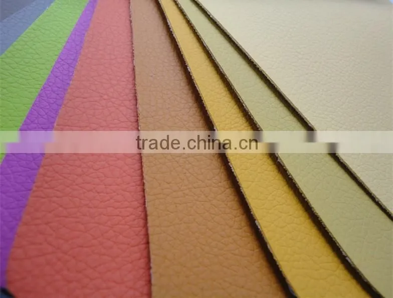 Fire Proof 0.6-1.2 Thickness Semi-PU Leather Synthetic Leather Environmental for Sofa Bag