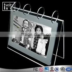 Custom Acrylic Standard Desk Calendar Table Stand With Pen Holder