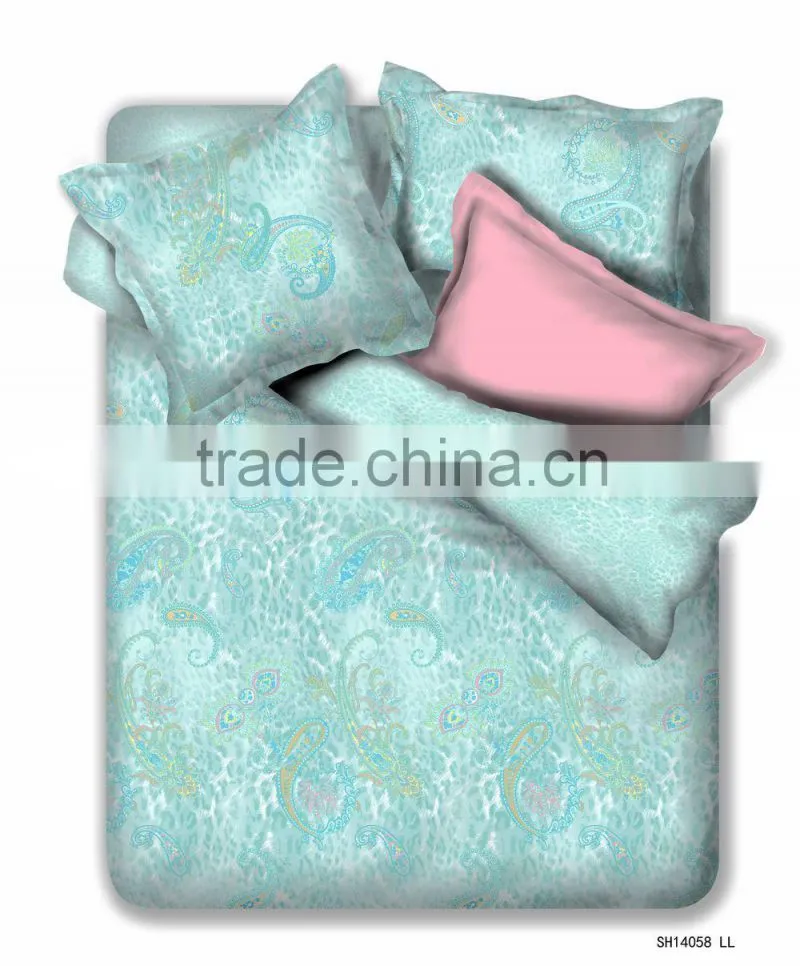 New product duvet cover, mint& pearl fiber bedding set