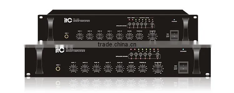 Indoor 120W 5 zones audio mixer amplifier for pa system