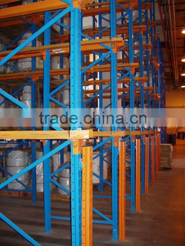 Steel warehouse storage drive-in rack