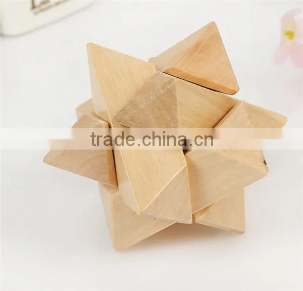 Chinese Traditional Wooden Educational Kongming Lock Burr Puzzle Toy