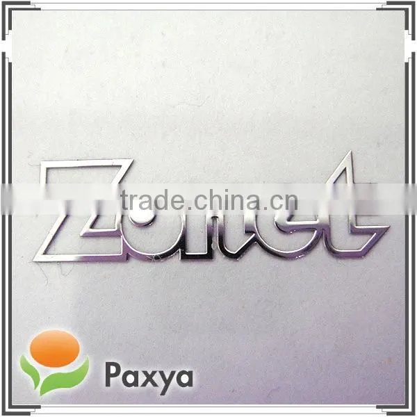 Home appliance custom thin metal nickel nameplate sticker with 3M adhesive