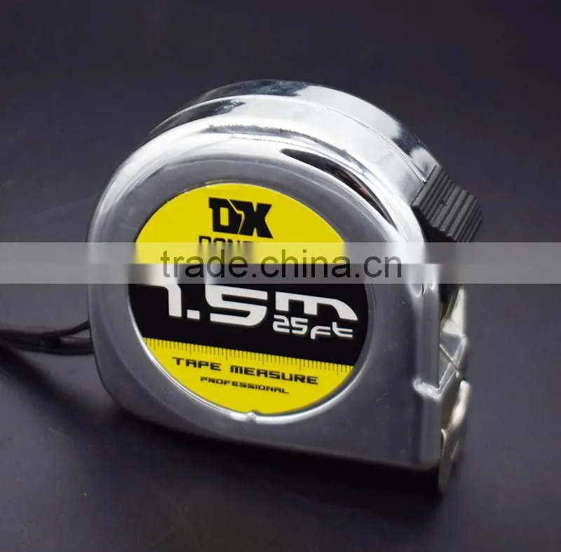 high quality UV chromed ABS case measure tape