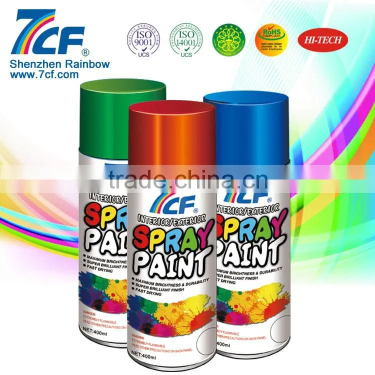 High Quality Shenzhen Rainbow Fine Chemical Brand 7CF Multi-purpose 400ml Acrylic Colorful Rubber Paint