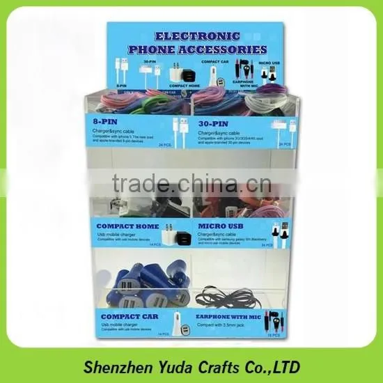 elegant design acrylic phone display stands for shop, plexiglass pos display stand, lucite point of sale display