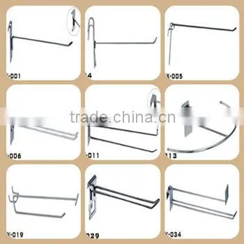 Supermarket Usage Metal Chrome Double Metal Display Hook