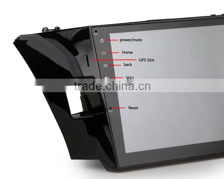 10.2 inch Android 4.4.4 Stereo for Corolla 2014 GPS 1024*600 1.6G CPU Radio headunit free map GPS navi browser navi