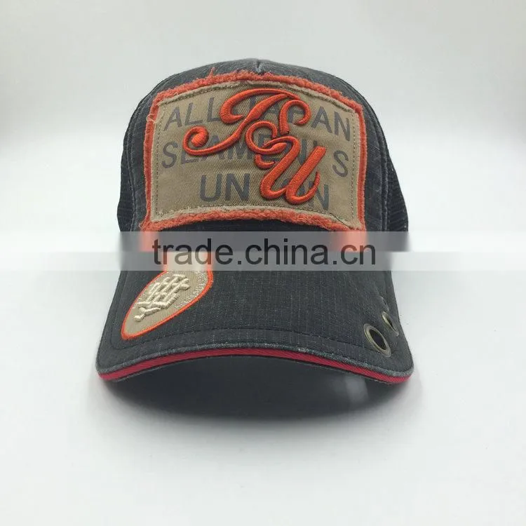 Hard wash fashion canvas trucker hats for sale