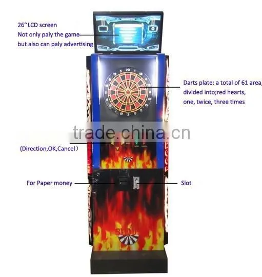 Deluxe Dart Machine Arcade Game Machine with 26'' LCD Player