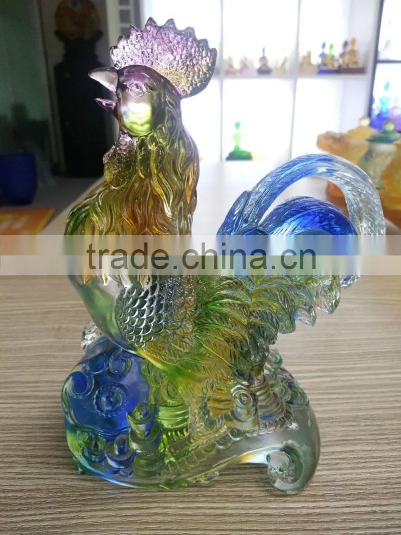 BJ056 color crystal decoration / good luck rooster