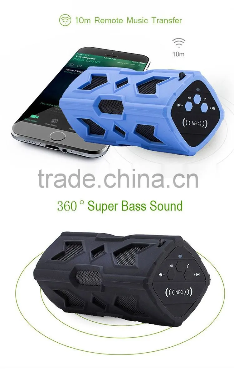 Portable hands-free call waterproof powerbank wireless bluetooth speaker with nfc function