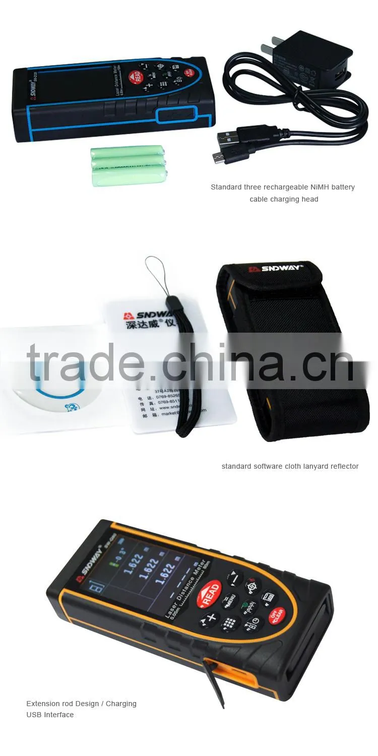 Handheld Digital Laser Distance Meter 0.05-120m Measuring range Laser Rangefinder