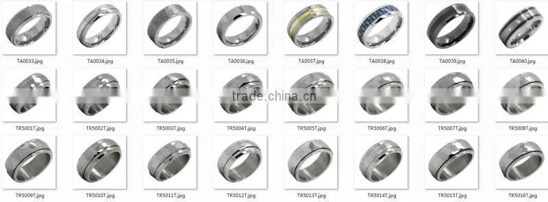 Tungsten ring 8mm men's gold plated rope inlay