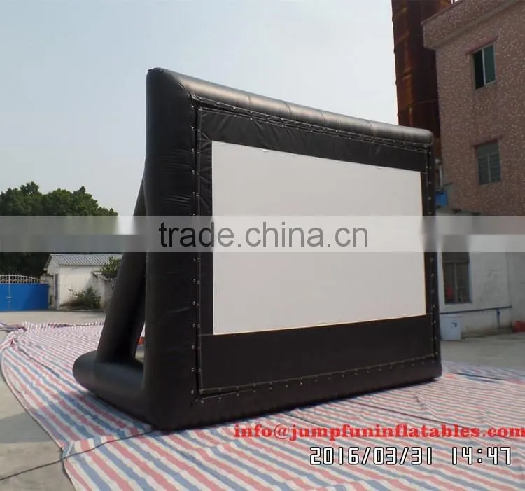 16ft inflatable screen cheap outdoor movie screen 18oz PVC screen for sale