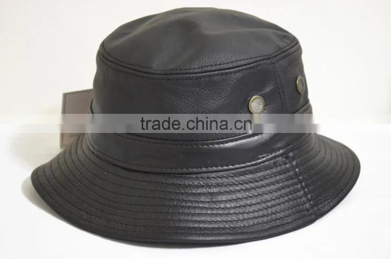 fashion leather bucket hat wholesale