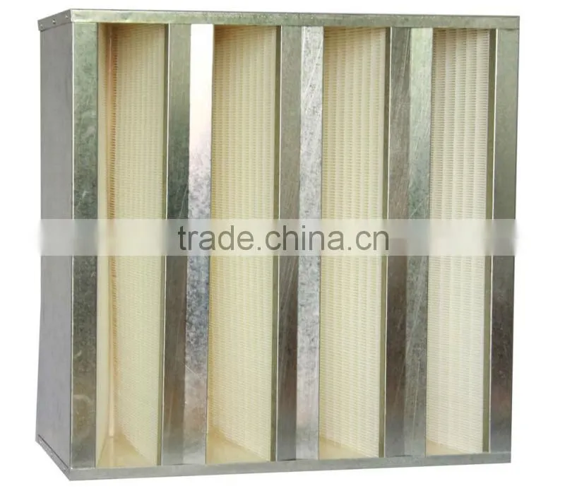 V-Type HEPA Air Filter ABS Plastic Filter Frame