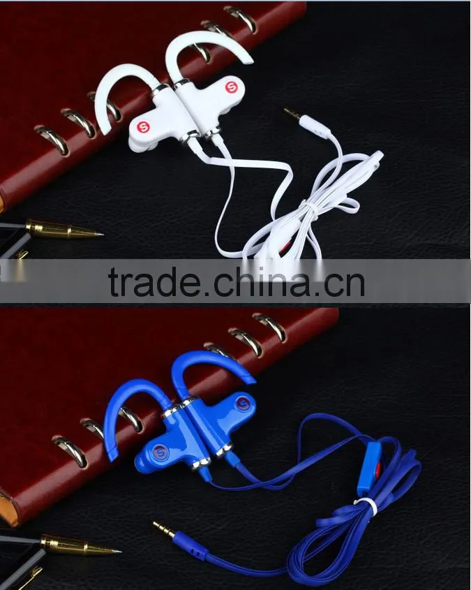 Ear-hook competitive good quality earphones Cable Wired headphone mobile WP headsets with mic