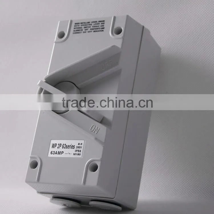 20A dc explosion-proof single, double pole and 3 phase Hot sale type of isolator switch
