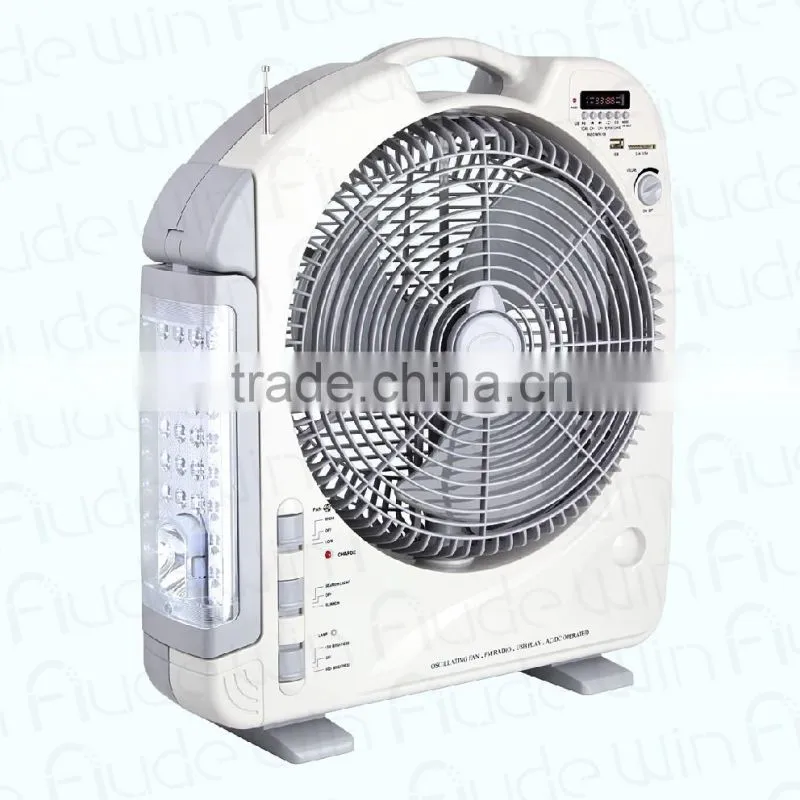12inch Rechargeable emergency fan Light & Speaker (292)