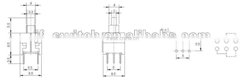 PS-8.5*8.5 electrical push button switch