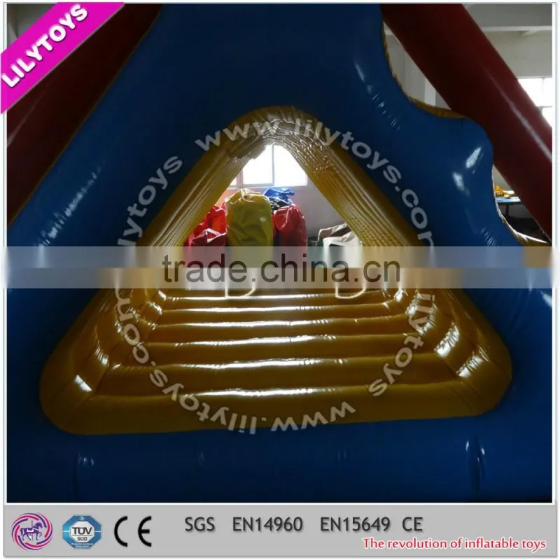 SGS certificated inflatable floating water slide, inflatable lake toys, inflatable beach water slide for sale