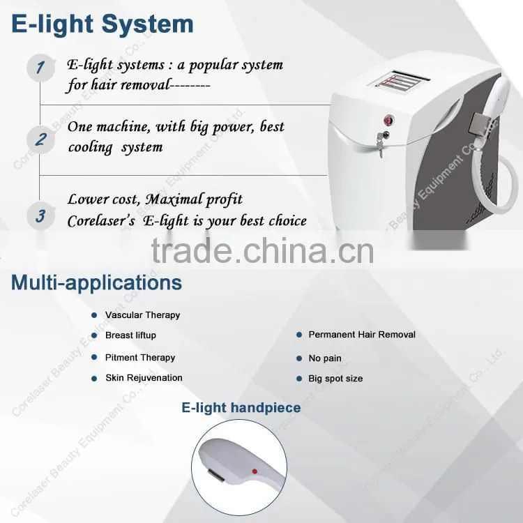 best quality portable ipl machine /e-light ipl machine ce approved with 100000shots lamp life