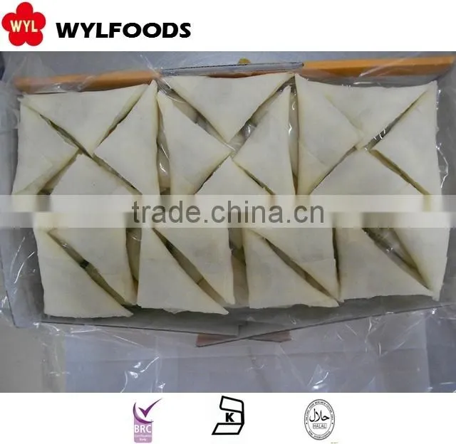 IQF high quality frozen curry trigon samosa