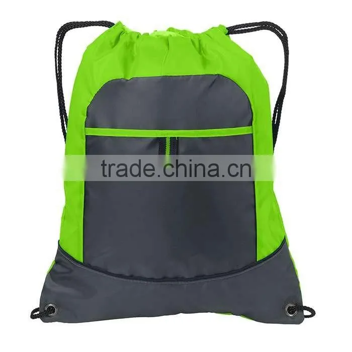 Cheap 210D Polyester Colorful Drawstring Cinch Pack Bag