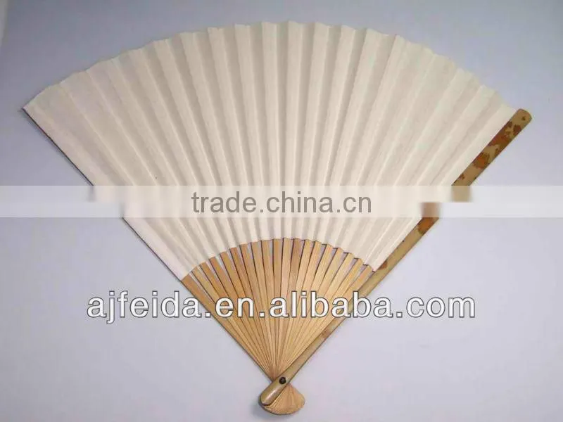 custom japanese fan white bamboo wedding fan