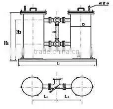 Duplex basket type filter/vertical filter