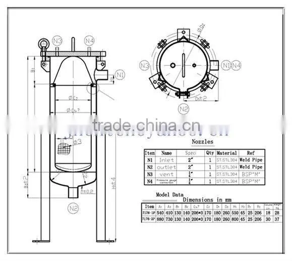 Mulit Bag Filter Housing