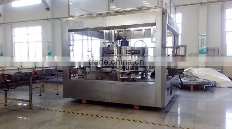 HR 1P-16 Fully automatic pre-cutting spraying hot melt bottle labeling machine 005
