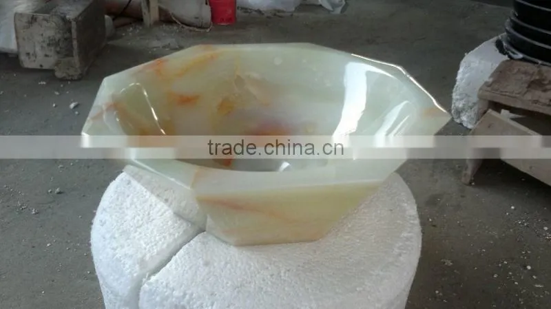 Luxury green onyx sink;bathroom sink;onyx sink