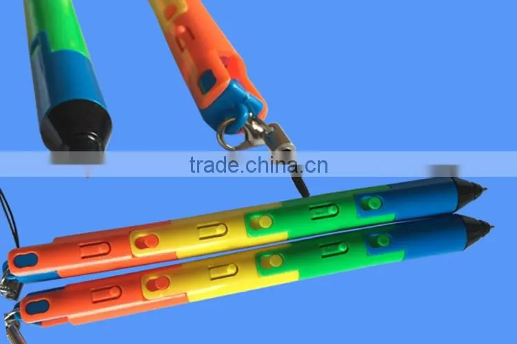 2016 newest folded multi function pen/ballpen with led light