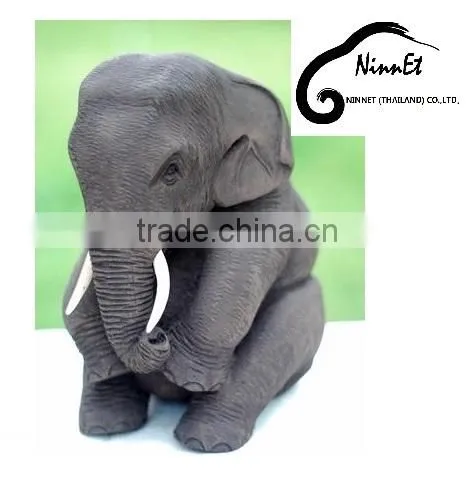 Wood Carved Elephant from Thailand