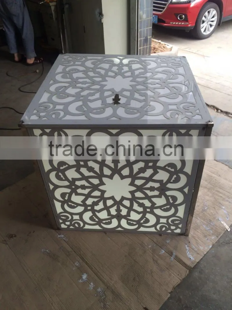 high quality stainless steel table base with LED light wedding table
