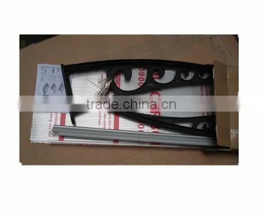 DIY awning extension polycarbonate door canopy with plastic brackets