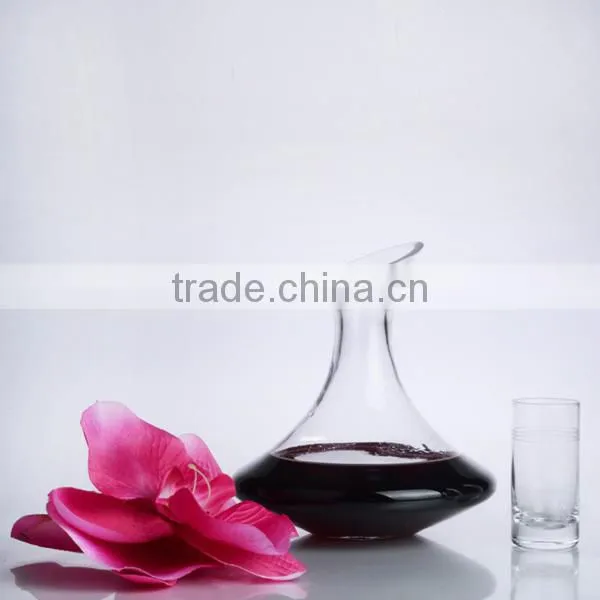 2016newest print the blue 1L glass decanter with 400ML glass water color wine glass set