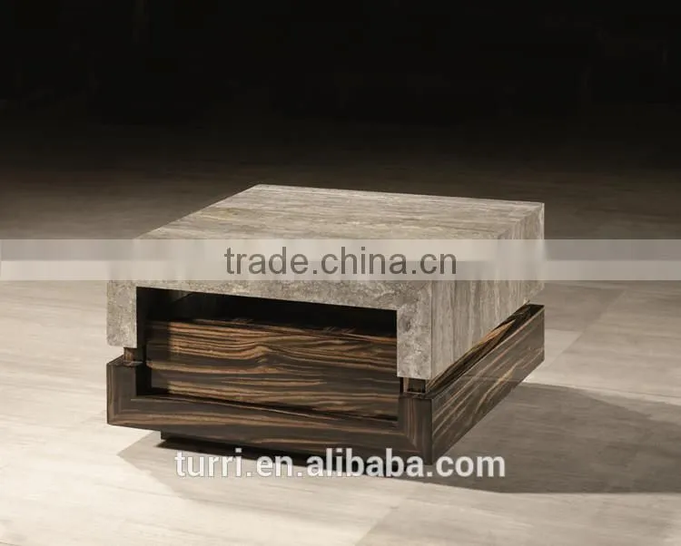 Contemporary furniture TV Stand Wooden and Travertine TV stand