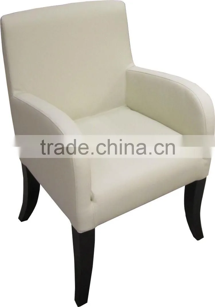 high glossy white pu leather dining chair