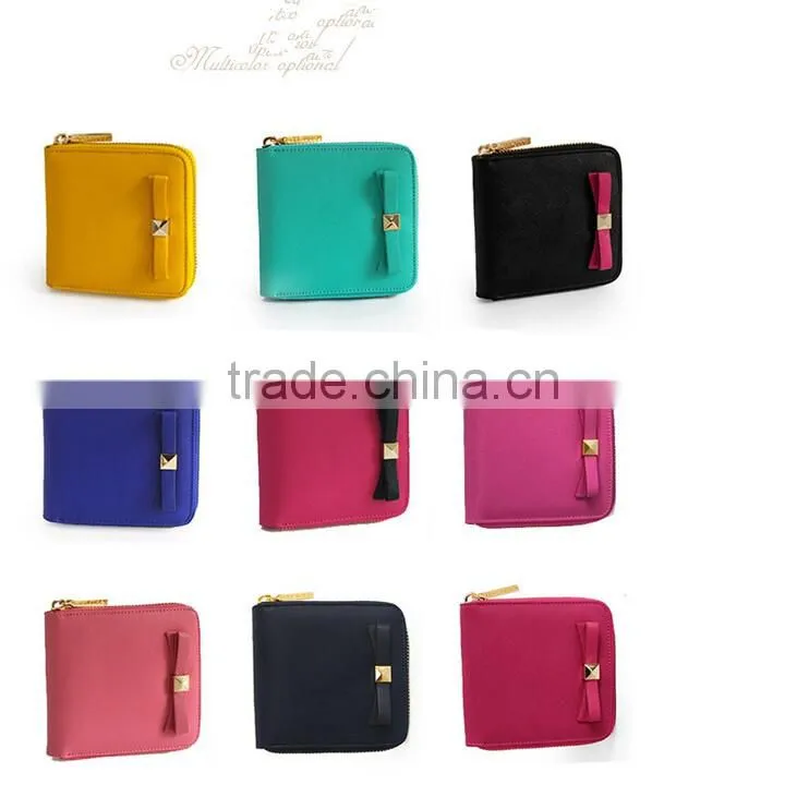 Short Lady Women Clutch Bag Faux Leather Wallet for Sales
