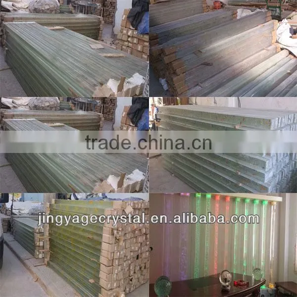 Clear Crystal Glass Panels As Home Decoration