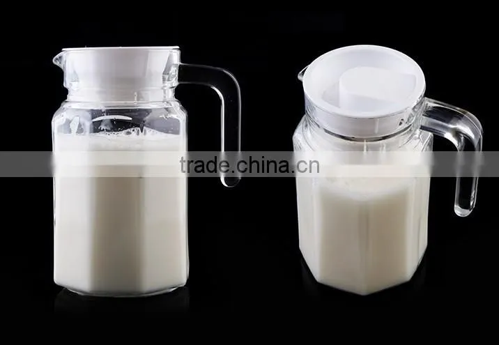 Hot summer 0.5L transparent high clear water octagonal glass pot