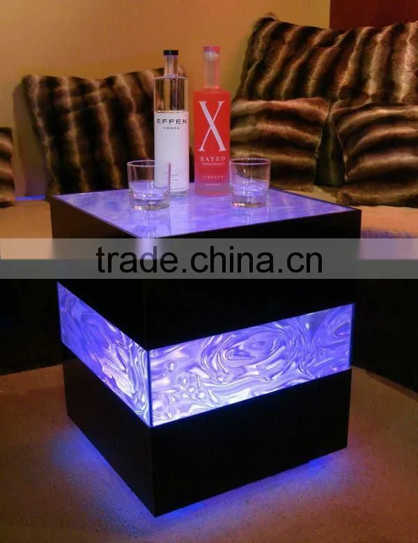 griotte pattern led illuminated bar table