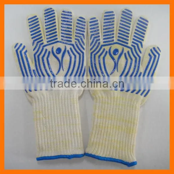Anti Cut Extreme Heat Resistant BBQ Gloves 932F Silicone BBQ Grill Cooking Gloves Oven Mitts