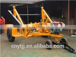 8T-10T Machinery Cable Drum Trailer, Cable Drum Winch