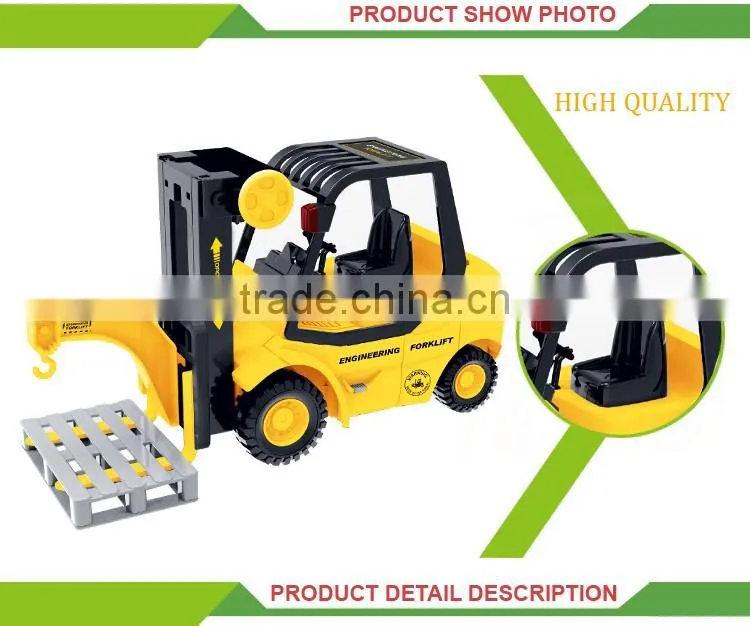 Hot sale 1:14 plastic electric friction toys mini diecast forklift truck model