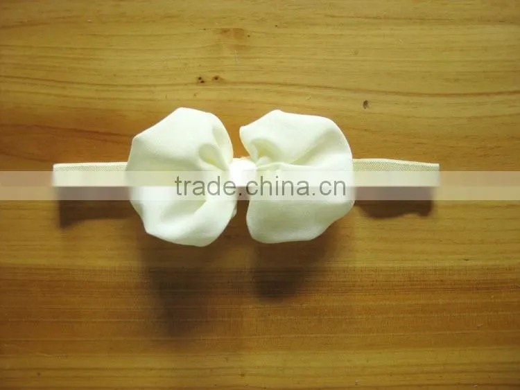 satin ribbon flower headband for kids hair accessories