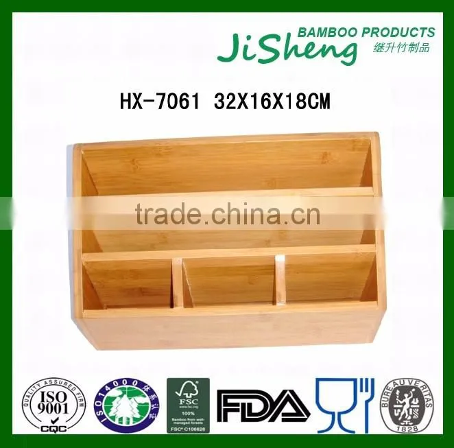 Fashion Design Bamboo Office Table Desktop Organizer